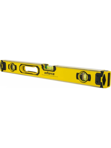 Алюминиевый магнитный строительный уровень Inforce PROFline 600мм 06-11-12