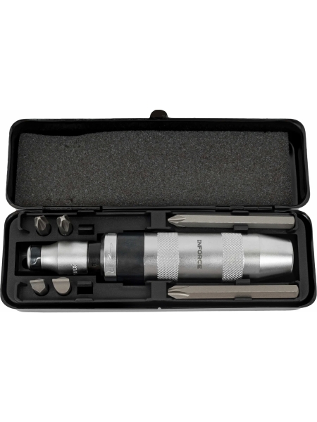 Ударная отвертка с битами в комплекте Inforce 06-09-96