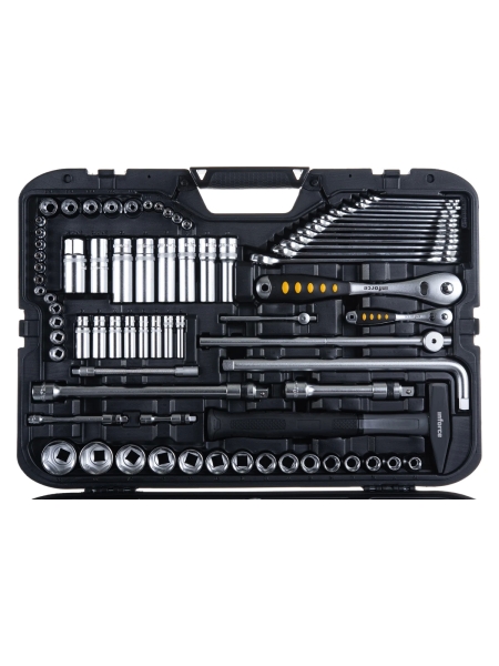 Набор инструментов Inforce 136 предметов 1/2 дюйма и 1/4 дюйма, Сталь Cr-V, Профессиональный, 06-07-17