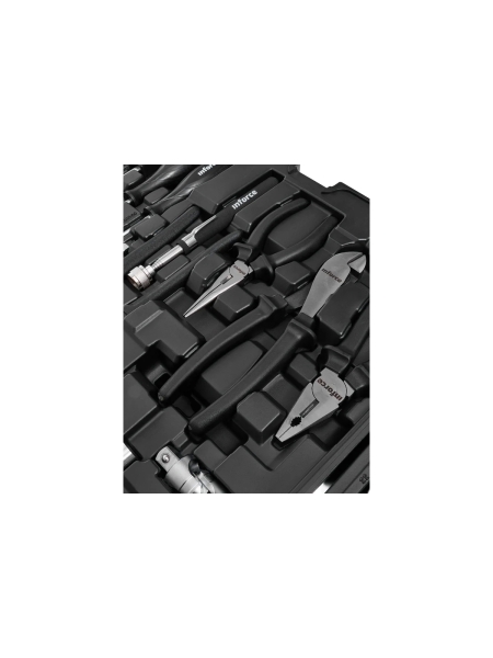 Набор инструментов Inforce 136 предметов 1/2 дюйма и 1/4 дюйма, Сталь Cr-V, Профессиональный, 06-07-17