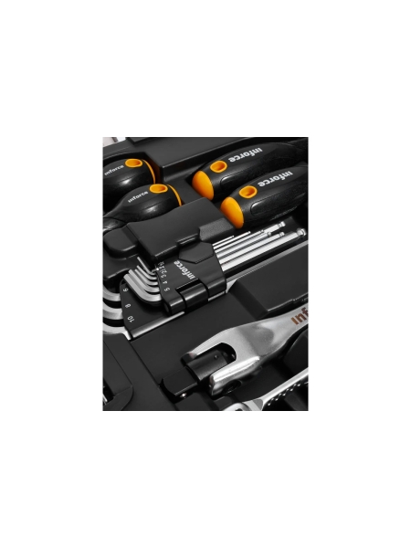 Набор инструментов Inforce 136 предметов 1/2 дюйма и 1/4 дюйма, Сталь Cr-V, Профессиональный, 06-07-17