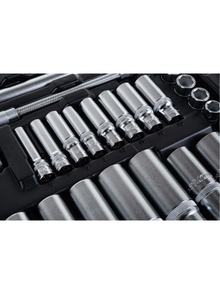 Набор инструментов Inforce 136 предметов 1/2 дюйма и 1/4 дюйма, Сталь Cr-V, Профессиональный, 06-07-17