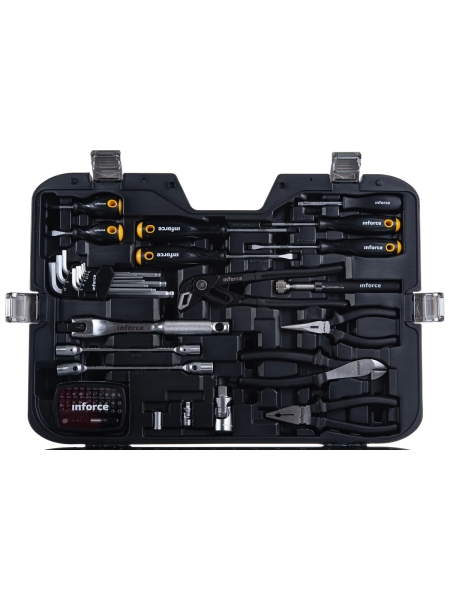 Набор инструментов Inforce 136 предметов 1/2 дюйма и 1/4 дюйма, Сталь Cr-V, Профессиональный, 06-07-17