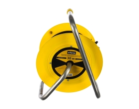 Силовой удлинитель на катушке Inforce К4-О-30 ПВС 2x0.75 30м, 6А, 4 встр. розетки б/з 24030