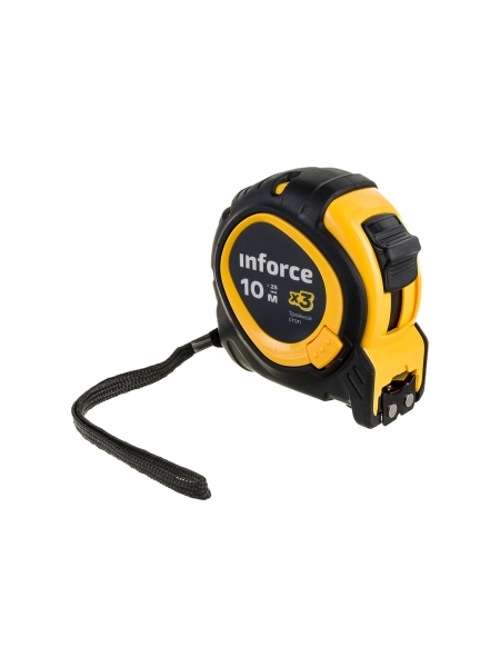 Рулетка Inforce с тройным стопом, 10х25 06-11-78