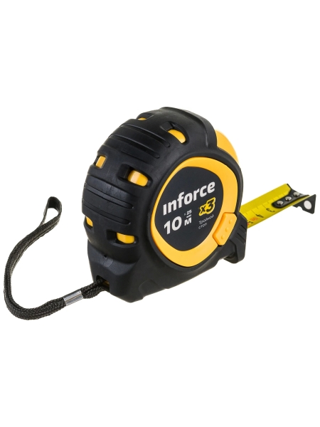 Рулетка Inforce с тройным стопом, 10х25 06-11-78