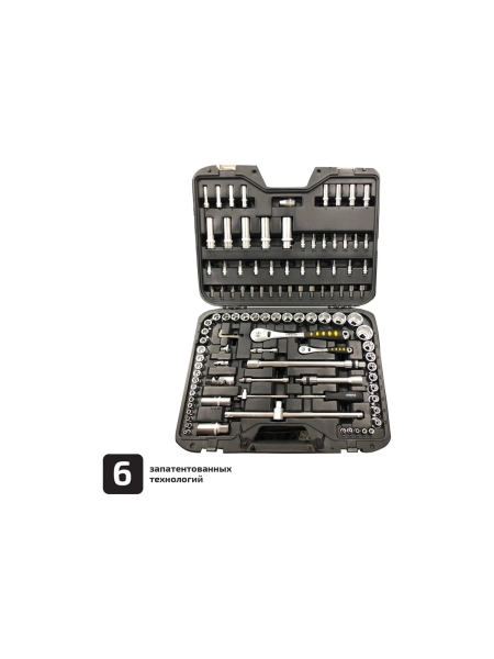 Набор инструментов Inforce 108 предметов 1/2", 1/4", Сталь Cr-V, Профессиональный, 06-07-12