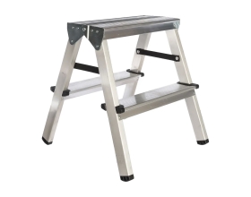 Алюминиевая стремянка Inforce двусторонняя, 2 ступени 02-11-08
