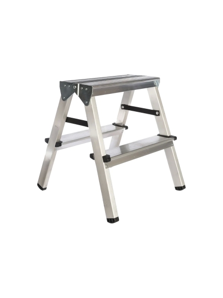 Алюминиевая стремянка Inforce двусторонняя, 2 ступени 02-11-08