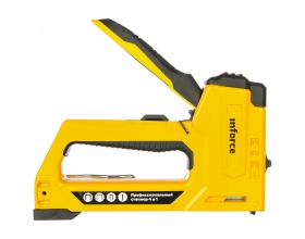 Профессиональный степлер с регулировкой удара 4 в 1 Inforce 06-09-43