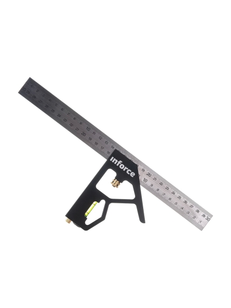 Угольник с уровнем 300 мм Inforce 06-11-67