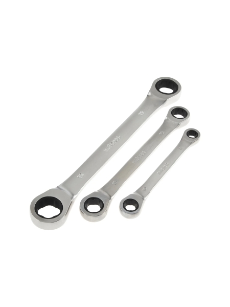 Набор накидных трещоточных ключей Inforce, размеры 8-19, трещотка 72 зуба, 06-05-91