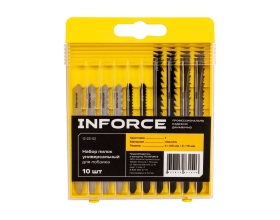 Набор пилок универсальный для лобзика 10 шт. Inforce 12-23-02