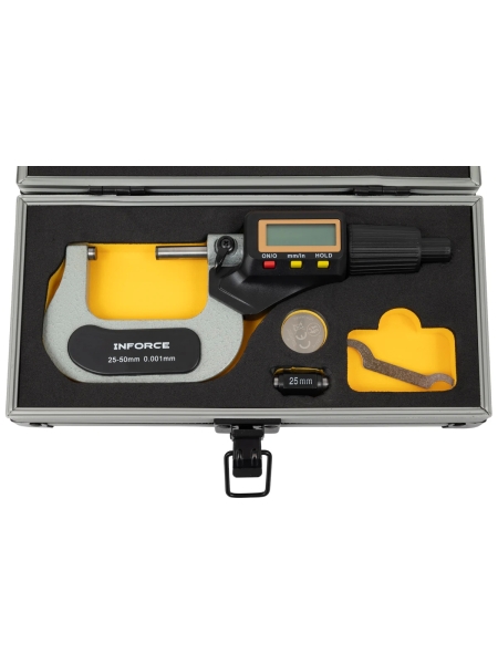 Цифровой микрометр Inforce 25-50мм/1-2"*0.001мм/0.00005" 06-11-45