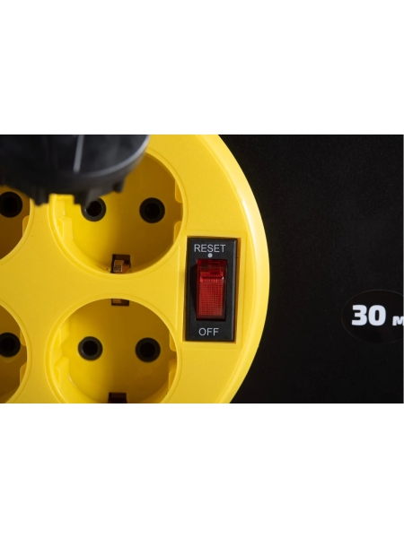 Силовой удлинитель на катушке Inforce 4 гнезда, с/з ПВС 3х1,5 16A 30м IP44 GRANITE ZG 09-15-05