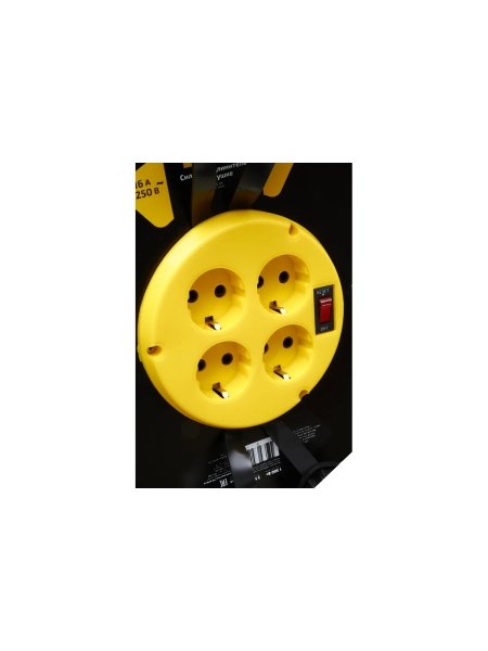 Силовой удлинитель на катушке Inforce 4 гнезда, с/з ПВС 3х1,5 16A 30м IP44 GRANITE ZG 09-15-05