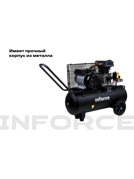 Ременной компрессор (50 л; 8 бар; 450 л/мин) Inforce BCX-50L 04-06-30
