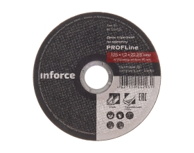 Диск отрезной по металлу (125х1.2х22.23 мм) Inforce IN125x1,2