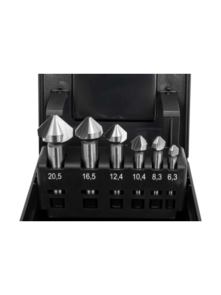 Набор зенковок 90 гр. 6.3-20.5 мм HSS-G 6шт. Inforce 11-01-421