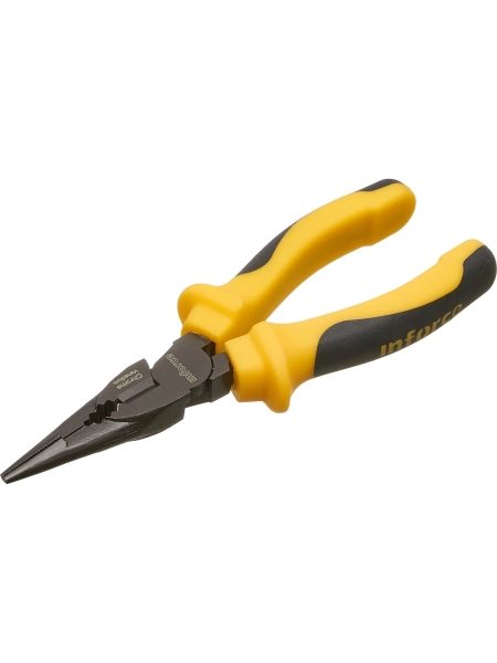 Никелированные длинногубцы Inforce 160мм 06-18-46