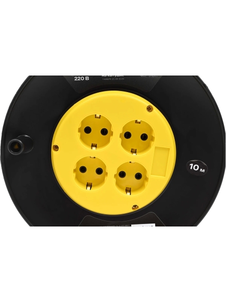 Силовой удлинитель Inforce на катушке 4 гнезда, с/з ПВС 3х1,5 16A 10м IP20 GRANITE ZG 09-15-09