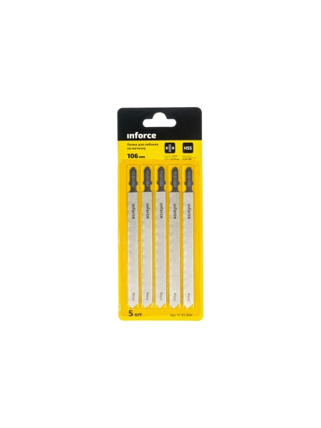 Пилки для лобзика по металлу (106 мм; 5 шт.) Inforce 11-01-054