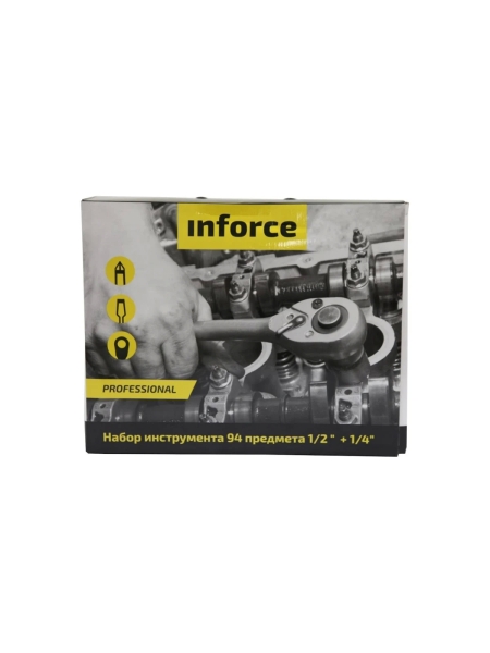 Набор инструмента 94 предмета Inforce 1/2&1/4 51694 в чемодане