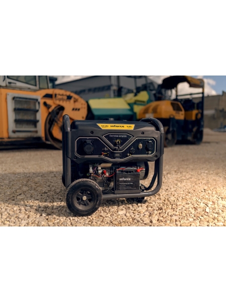 Бензиновый генератор (6,5 кВт; эл.стартер; ATS, колёса и ручки) Inforce GL 6500 04-03-15