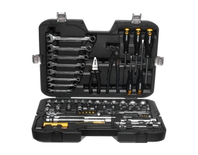 Набор инструментов Inforce 77 предметов 1/2 дюйма и 1/4 дюйма, Сталь Cr-V, Профессиональный, 06-07-19