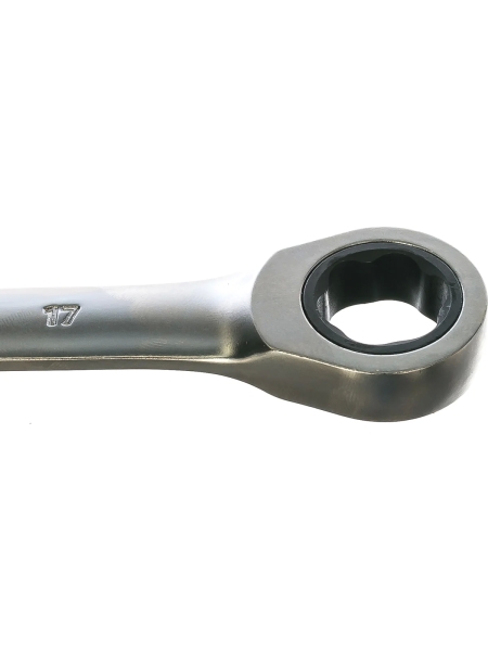 Комбинированный трещоточный ключ 17мм Inforce, Сталь Cr-V, 72 зуба, профессиональный, 06-05-83