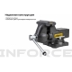 Поворотные слесарные тиски Inforce 165 мм 05-23-11