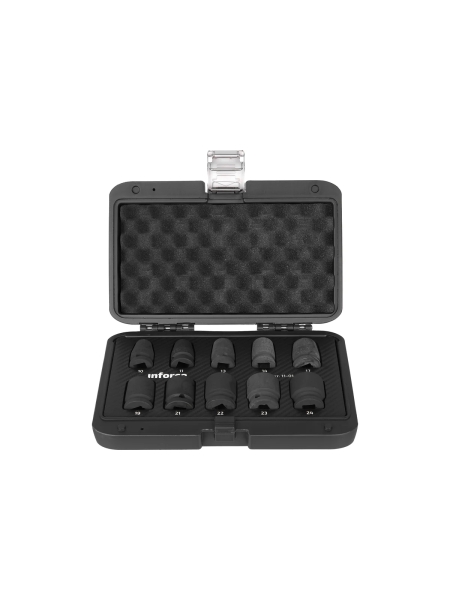 Набор торцевых ударных головок Inforce (1/2"; 10-24 мм) 11-01-261