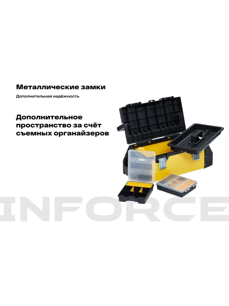 Ящик для инструмента 24,5" с 2 органайзерами Inforce 06-20-04