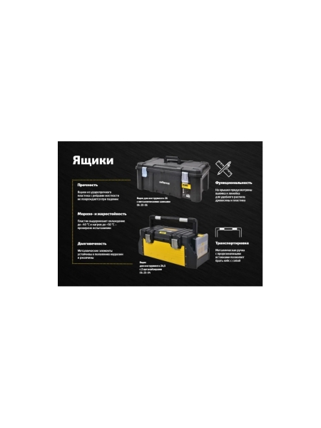 Ящик для инструмента 24,5" с 2 органайзерами Inforce 06-20-04