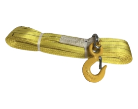 Буксировочный текстильный строп IVITECH 90мм 21т 5м 2 слоя+скоба и крюк