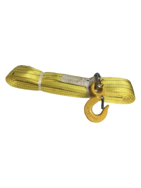 Буксировочный текстильный строп IVITECH 90мм 21т 5м 2 слоя+скоба и крюк