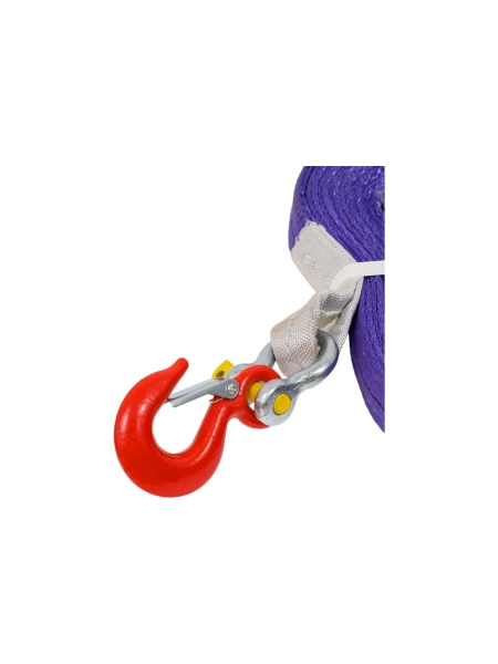 Буксировочный текстильный строп IVITECH 30мм 9т 5м 2 слоя+скоба и крюк