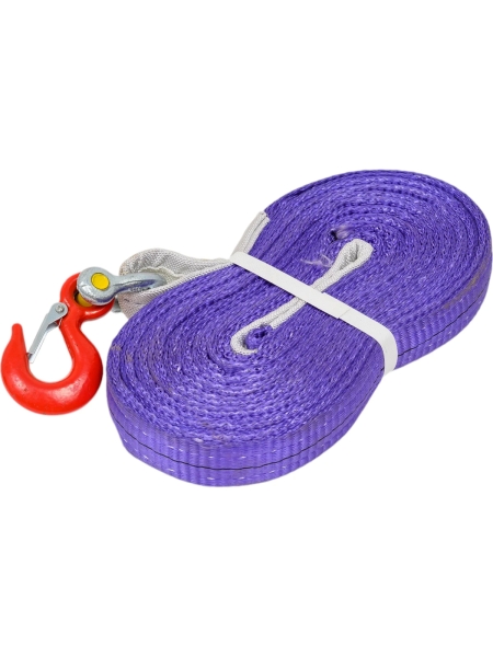 Буксировочный текстильный строп IVITECH 30мм 9т 5м 2 слоя+скоба и крюк