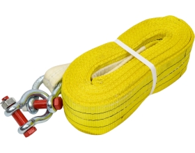 Буксировочный текстильный строп IVITECH 90мм 21т, 6м, 2слоя, скоба-скоба
