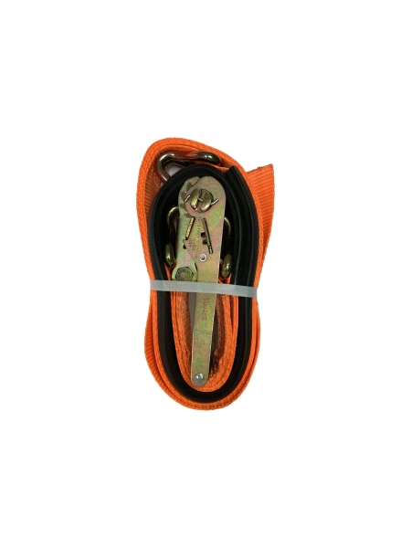 Стяжной ремень для автовоза с резиновым контроллером IVITECH ширина ленты 50 мм, длина 3 м