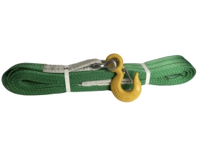 Буксировочный текстильный строп IVITECH 60мм 14т 6м 2 слоя+скоба и крюк
