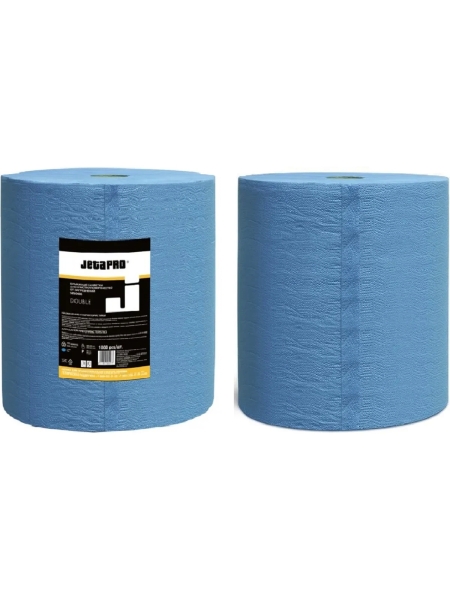 Салфетки бумажные двухслойные очищающие Jeta PRO 34 г/м², 35x38см, 2 рулона, синий 5850767
