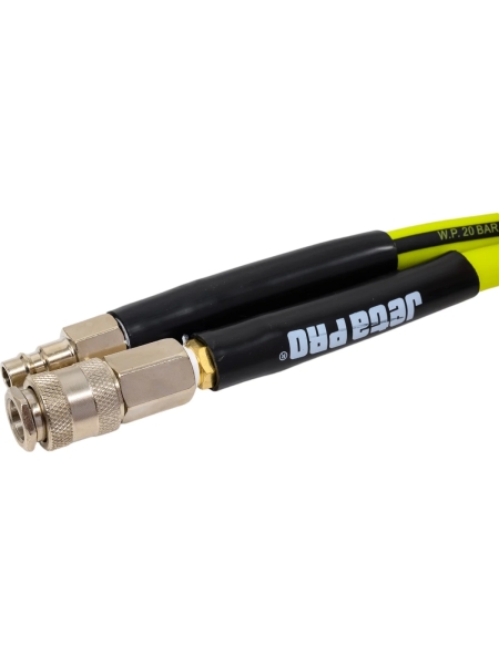 Шланг гибкий ПВХ с фитингами 9x14.5 мм, 10 м, желтый Jeta PRO 5887010