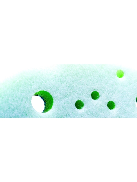 Прокладка защитная средней жесткости на поролоне 10 мм, зеленая, на диск-подошву диаметр 150 мм 67 отверстий Jeta PRO 591501067G