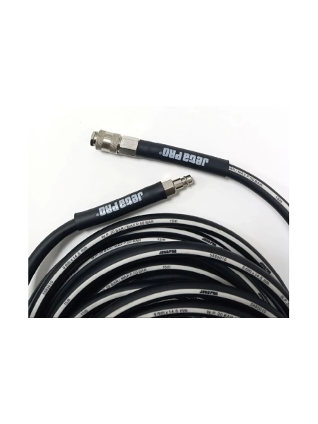 Шланг гибкий ПВХ с фитингами 9x14.5 мм, 15 м, черный Jeta PRO 5885015