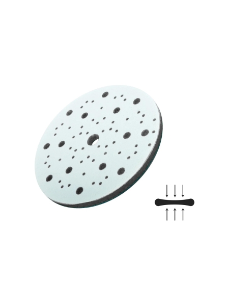 Прокладка защитная мягкая на поролоне 10 мм, черная, на диск-подошву диаметр 150 мм 67 отверстий Jeta PRO 591501067B