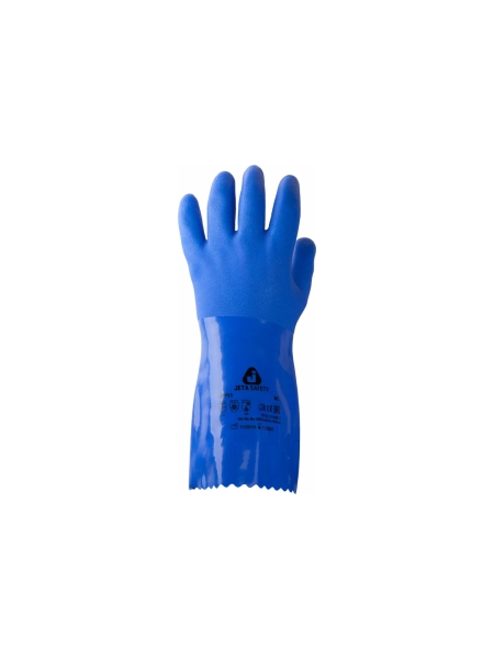 Защитные химические перчатки с покрытием из ПВХ Jeta Safety размер M/8 JP711-M