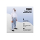 Защитный комбинезон Jeta Safety, плотность 43 г/м2, размер 54-56/XXL, белый JPC110-XXL