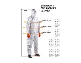 Защитный комбинезон Jeta Safety, плотность 43 г/м2, размер 54-56/XXL, белый JPC110-XXL