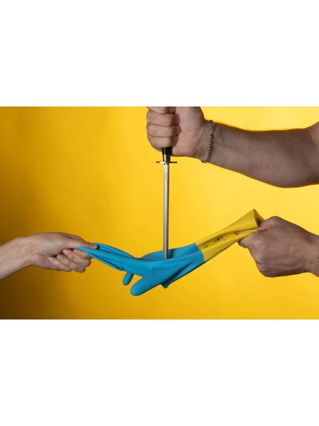 Химостойкие перчатки Jeta Safety 80/50, латекс/неопрен, с хлопковым напылением, 0.7 мм, р. 10/xl JNE711-10-XL